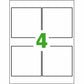 UltraDuty™ GHS Chemical Labels 4" x 4" , Permanent Adhesive, for Laser Printers - 60504