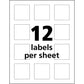 Avery&reg; UltraDuty™ GHS Chemical Labels 2" x 2" , Permanent Adhesive, for Laser Printers - 60506