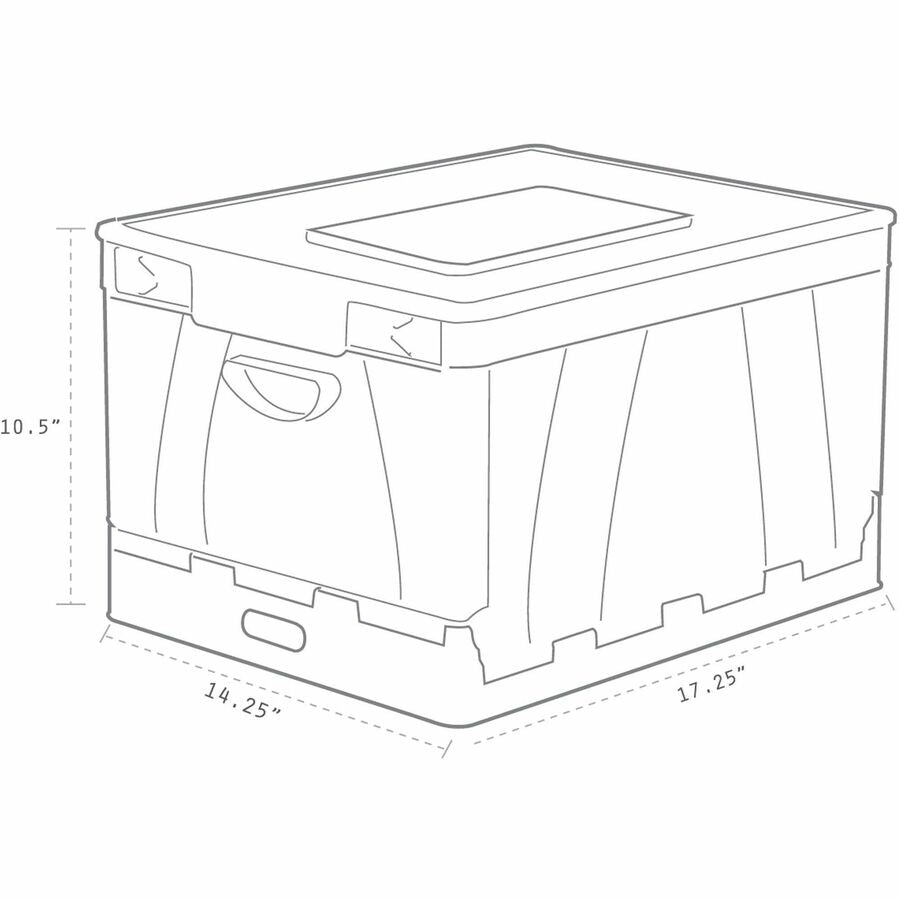 Storex Collapsible Storage Crate - 61809U04C