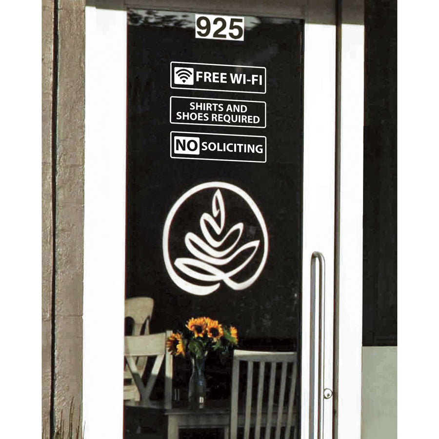 Headline No Soliciting Window Sign - 9435