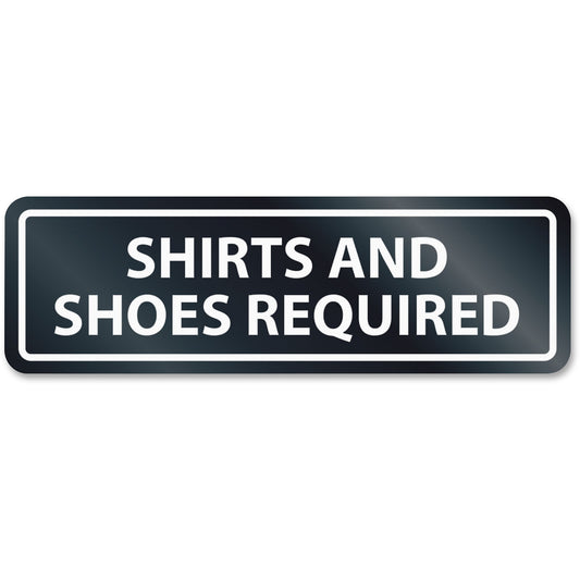 Headline Shirts/Shoes Reqrd Window Sign