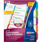 Avery&reg; Ready Index&reg; Customizable Table of Contents Dividersfor Laser and Inkjet Printers, 5 tabs, 1 set