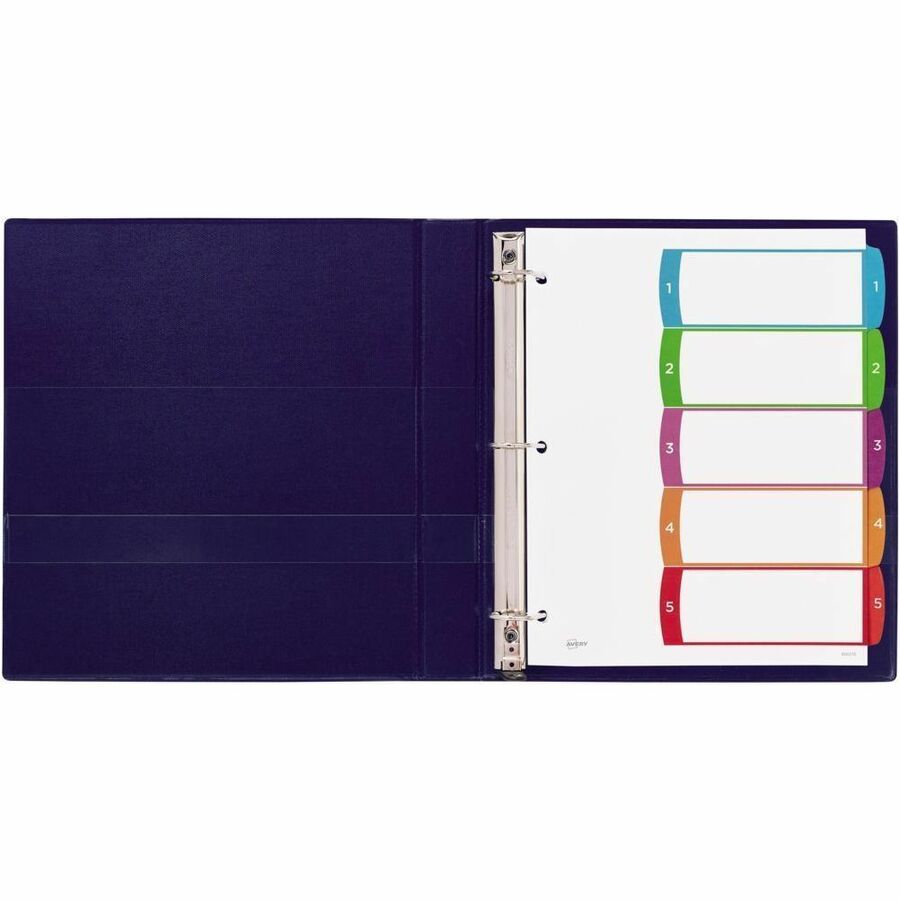 Avery Ready Index&reg; Customizable Table of Contents Dividers 5 Tabs, for Laser and Inkjet Printers - 11840
