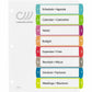 Avery Ready Index&reg; Customizable Table of Contents Dividers 8 Tabs, for Laser and Inkjet Printers - 11841