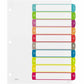 Avery Ready Index&reg; Customizable Table of Contents Dividers 10 Tabs, for Laser and Inkjet Printers - 11842