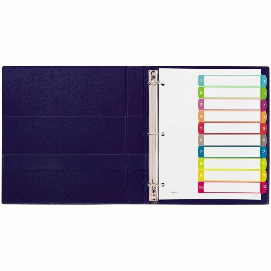 Avery Ready Index&reg; Customizable Table of Contents Dividers 10 Tabs, for Laser and Inkjet Printers - 11842