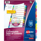 Avery&reg; Ready Index&reg; Customizable Table of Contents Dividersfor Laser and Inkjet Printers, 12 tabs, 1 set