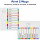Avery&reg; Ready Index&reg; Customizable Table of Contents Dividersfor Laser and Inkjet Printers, 12 tabs, 1 set - 11843