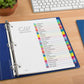 Avery&reg; Ready Index&reg; Customizable Table of Contents Dividersfor Laser and Inkjet Printers, A-Z tabs, 1 set - 11844