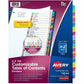 Avery&reg; Ready Index&reg; Customizable Table of Contents Dividersfor Laser and Inkjet Printers, A-Z tabs, 1 set