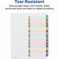 Avery&reg; Ready Index&reg; Customizable Table of Contents Dividersfor Laser and Inkjet Printers, A-Z tabs, 1 set - 11844