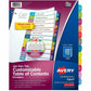 Avery&reg; Ready Index&reg; Customizable Table of Contents Dividersfor Laser and Inkjet Printers, Jan-Dec tabs, 1 set