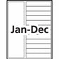 Avery Ready Index&reg; Customizable Table of Contents Dividers Tabs Jan - Dec, for Laser and Inkjet Printers - 11847
