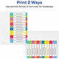 Avery&reg; Ready Index&reg; Customizable Table of Contents Dividersfor Laser and Inkjet Printers, Jan-Dec tabs, 1 set - 11847