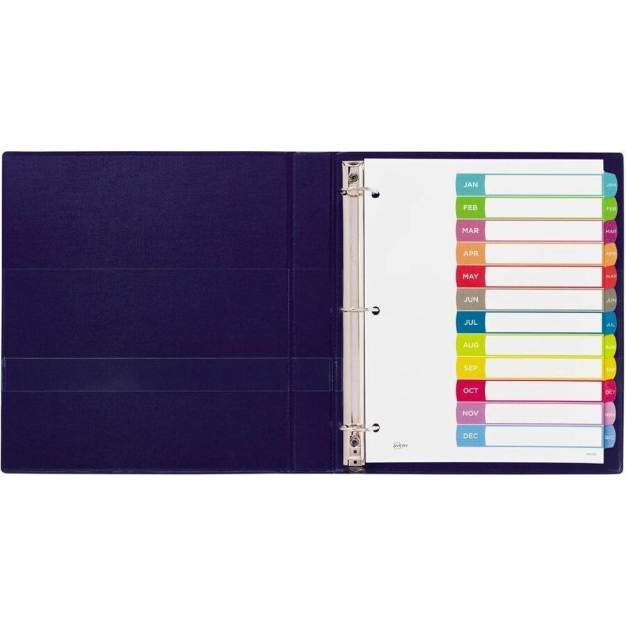 Avery Ready Index&reg; Customizable Table of Contents Dividers Tabs Jan - Dec, for Laser and Inkjet Printers - 11847