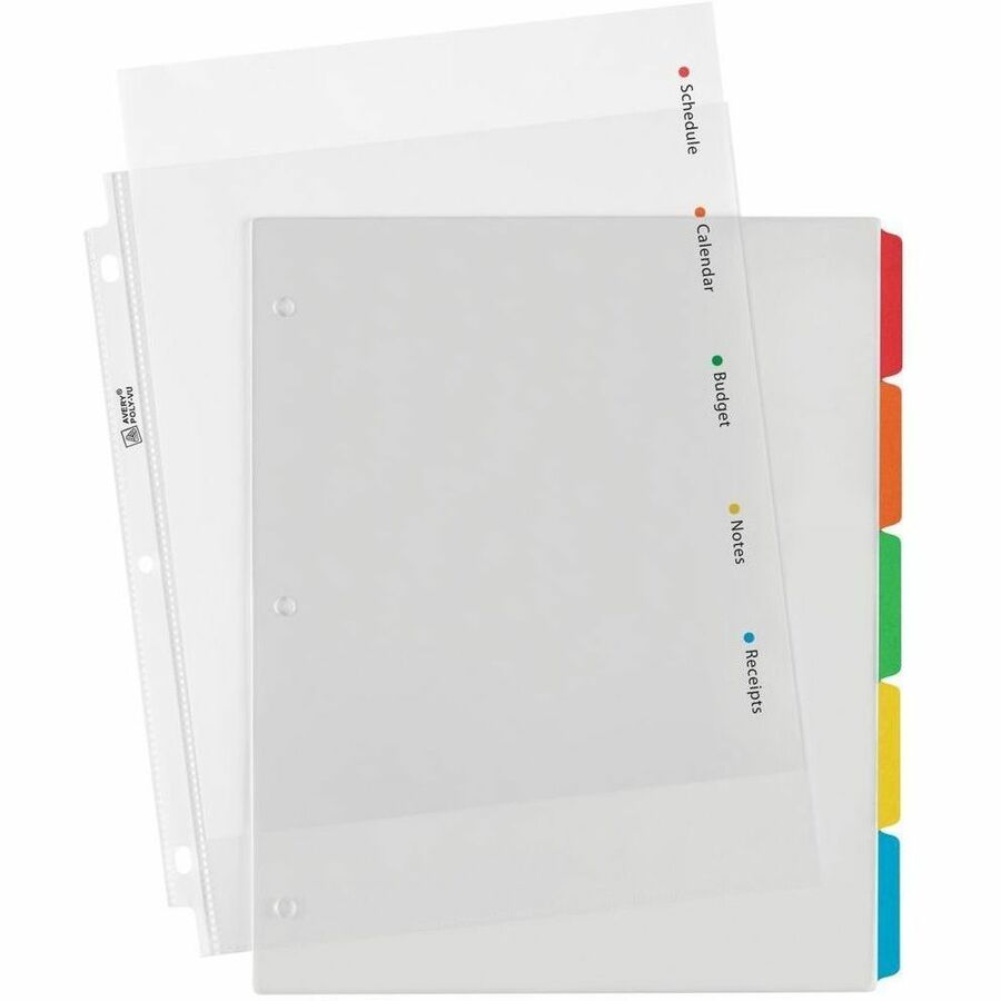 Avery Clear Easy View Durable Plastic Dividers 5 tabs - 16740