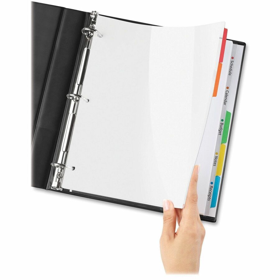 Avery&reg; Clear Easy View Durable Plastic Dividers5 tabs, 1 set - 16740