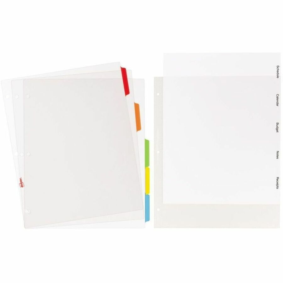 Avery Clear Easy View Durable Plastic Dividers 5 tabs - 16740