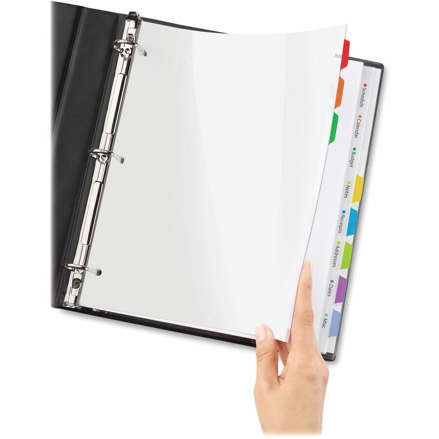 Avery&reg; Clear Easy View Durable Plastic Dividers 8 tabs, 1 set - 16741