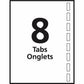 Avery Clear Easy View Durable Plastic Dividers 8 tabs - 16741