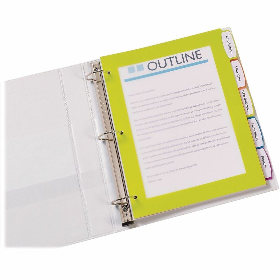 Avery&reg; Big Tab™ UltraLast™ Plastic Dividers for Laser and Inkjet Printers, 5 tabs - 24900