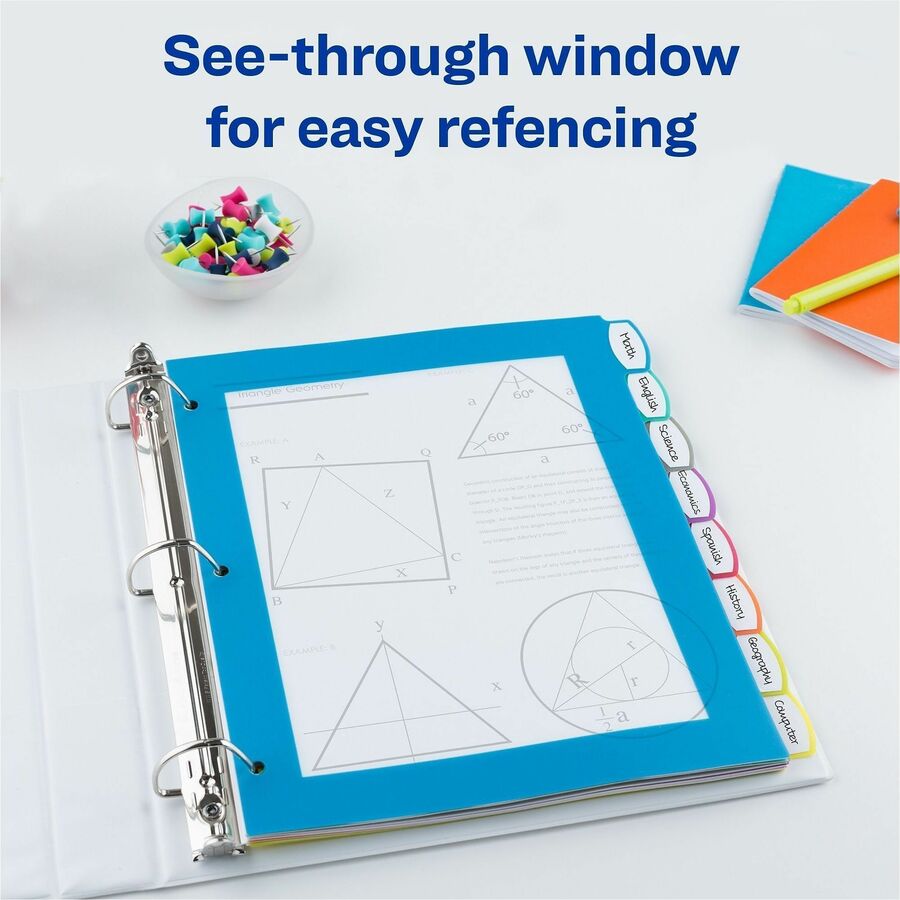 Avery&reg; Big Tab™ UltraLast™ Plastic Dividers for Laser and Inkjet Printers, 8 tabs - 24901