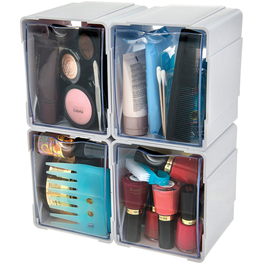 Deflecto Tilt Bin Interlocking Storage Organizer - 421103