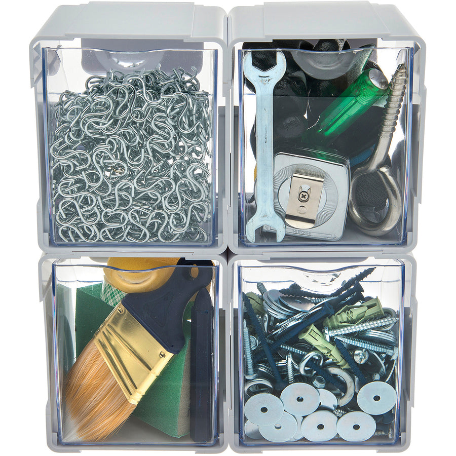 Deflecto Tilt Bin Interlocking Storage Organizer - 421103