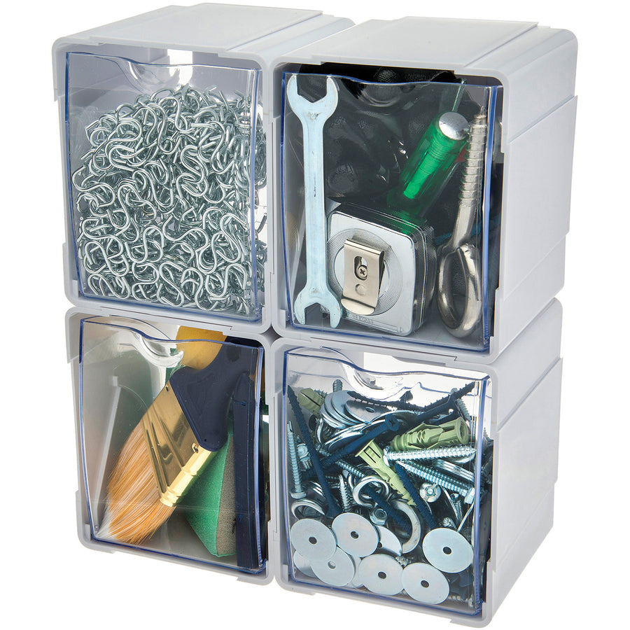 Deflecto Tilt Bin Interlocking Storage Organizer - 421103