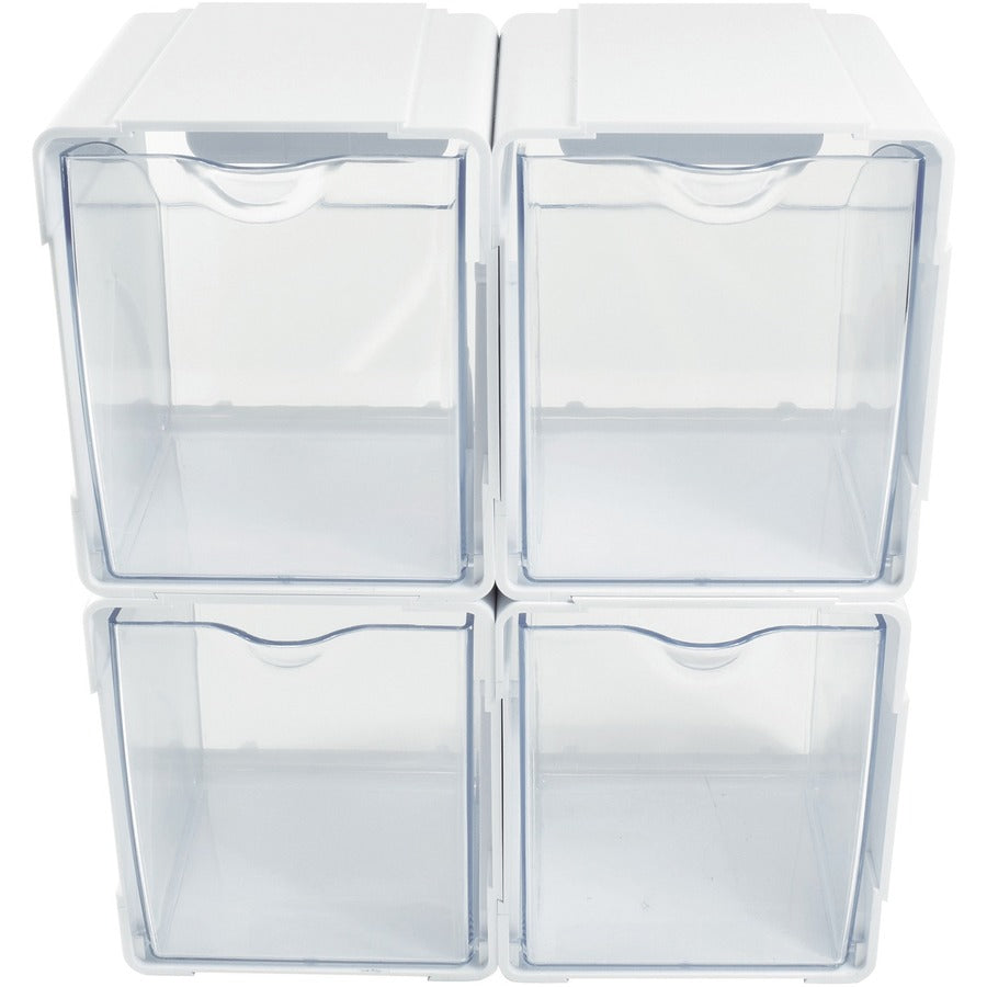 Deflecto Tilt Bin Interlocking Storage Organizer - 421103