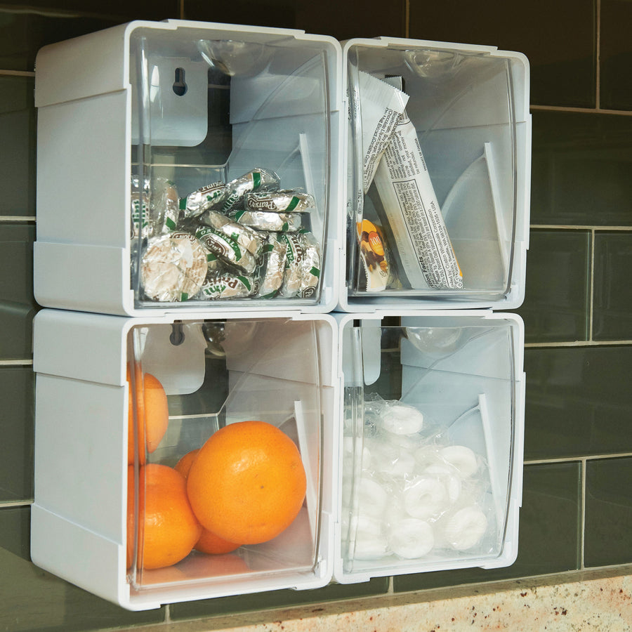 Deflecto Tilt Bin Interlocking Storage Organizer - 421103