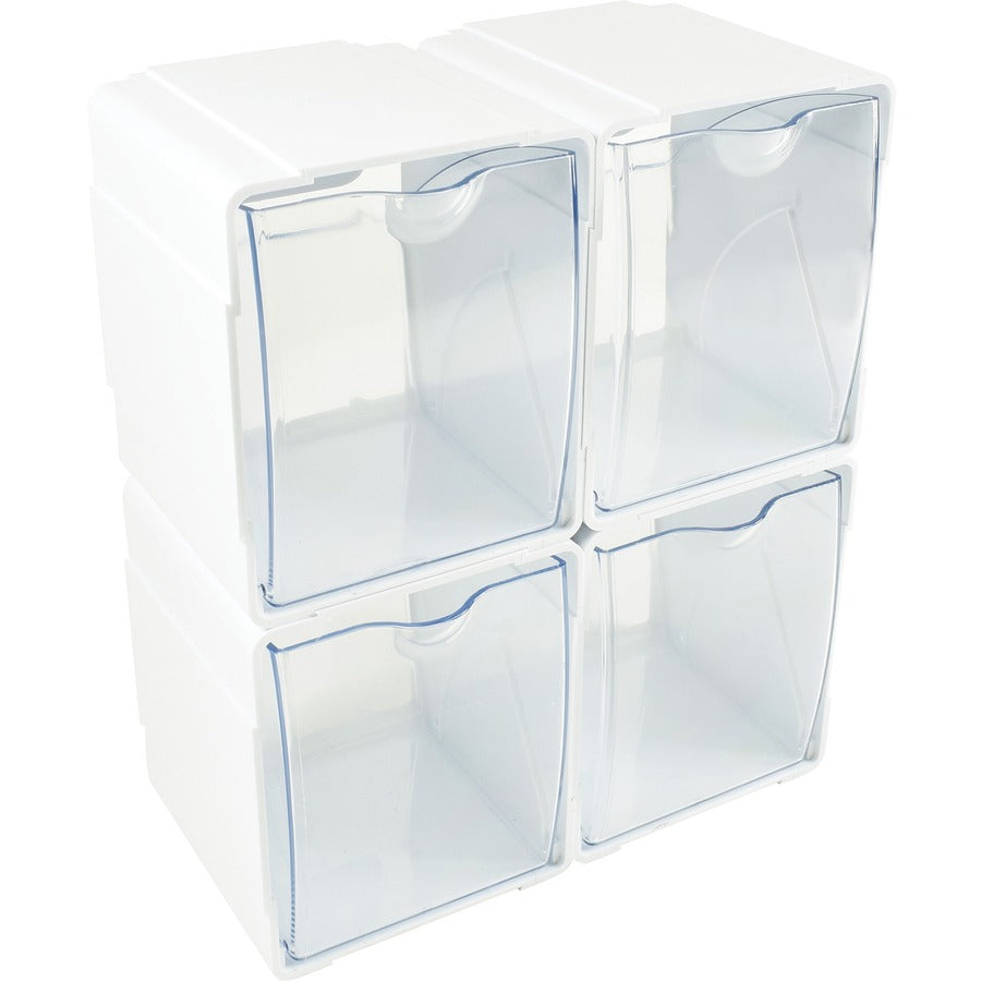 Deflecto Tilt Bin Interlocking Storage Organizer - 421103