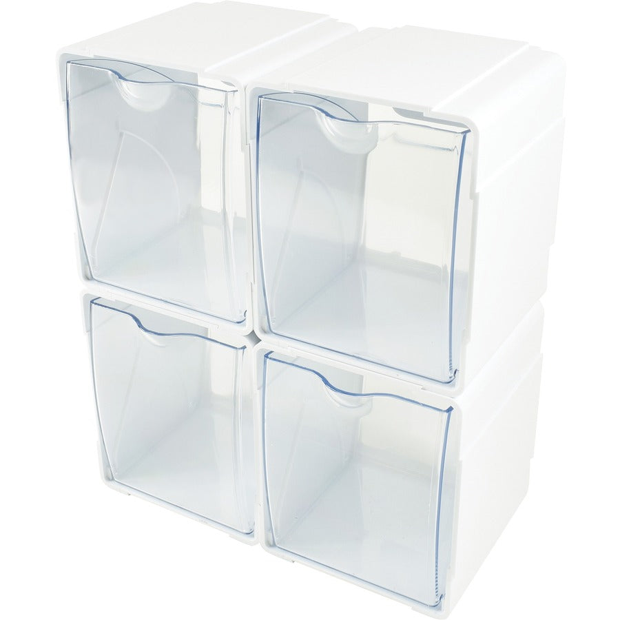 Deflecto Tilt Bin Interlocking Storage Organizer - 421103