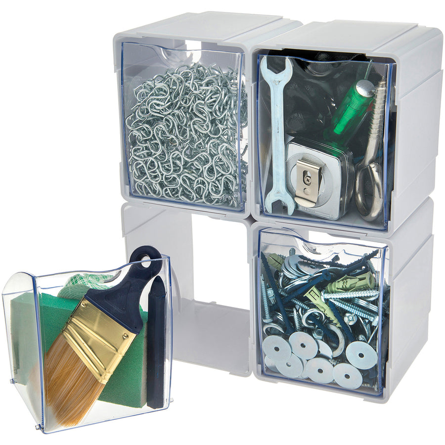 Deflecto Tilt Bin Interlocking Storage Organizer - 421103