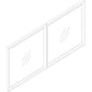 Lorell Essentials Series Wall-Mount Hutch Door Kit - 59575
