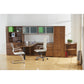 Lorell Wall-Mount Hutch Frosted Glass Door - 59576