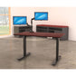 Lorell Electric Height-Adjustable Mahogany Knife Edge Tabletop - 59613