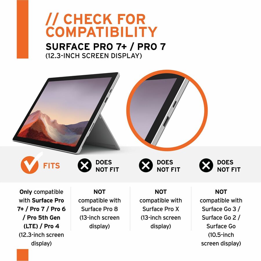Urban Armor Gear Metropolis Carrying Case (Folio) Microsoft Surface Pro 4, Surface Pro (5th Gen), Surface Pro 6, Surface Pro 7, Surface Pro 7+ Tablet - Black - UAG-SFPRO4-BLK-VP