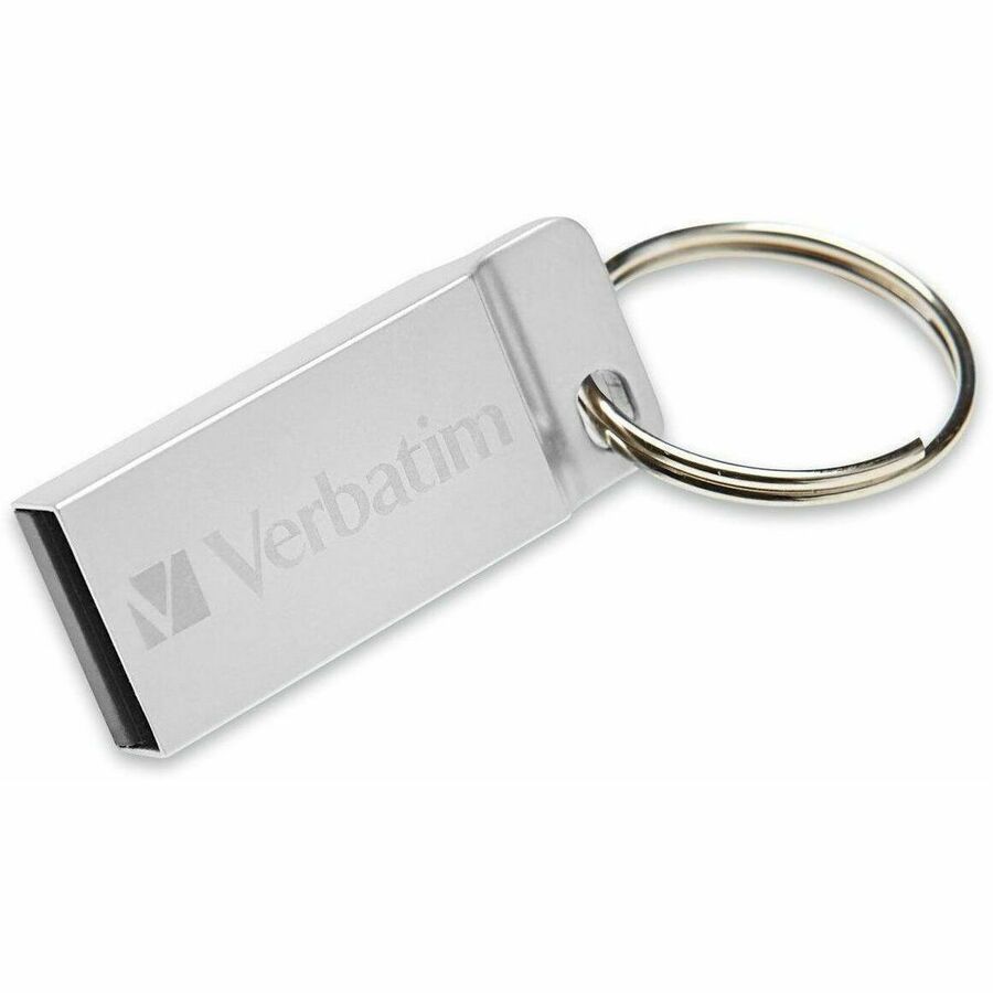 Verbatim 32GB Metal Executive USB Flash Drive - Silver - 98749