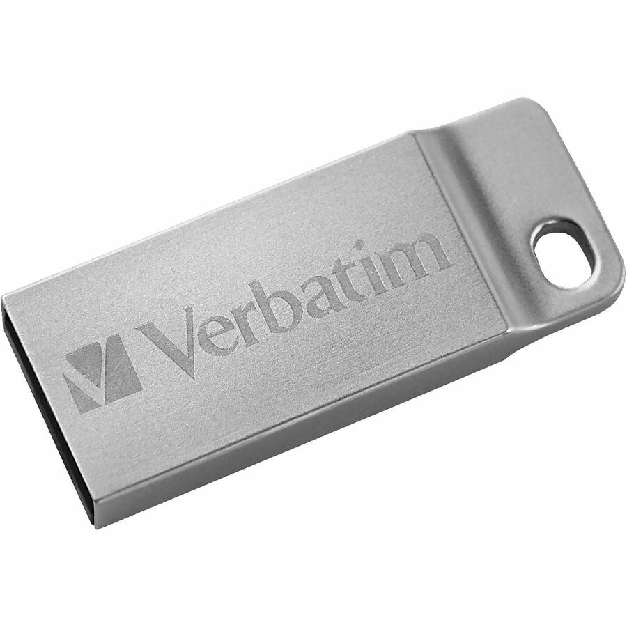 Verbatim 64GB Metal Executive USB Flash Drive - Silver - 98750