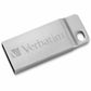 Verbatim 64GB Metal Executive USB Flash Drive - Silver