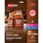 Avery Kraft Brown Square Labels 2" x 2" , Permanent Adhesive, for Laser and Inkjet Printers