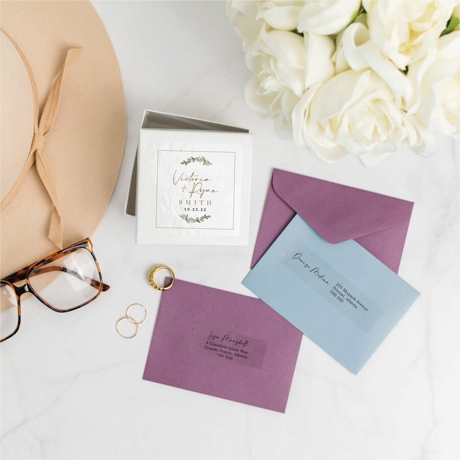 Avery&reg; Rectangle Clear Labels with Easy Peel&reg; 1-1/3" x 4" , for Laser/Inkjet Printers - 7662