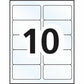 Avery&reg; Rectangle Clear Labels with Easy Peel&reg;2" x 4" , for Laser/Inkjet Printers - 7663