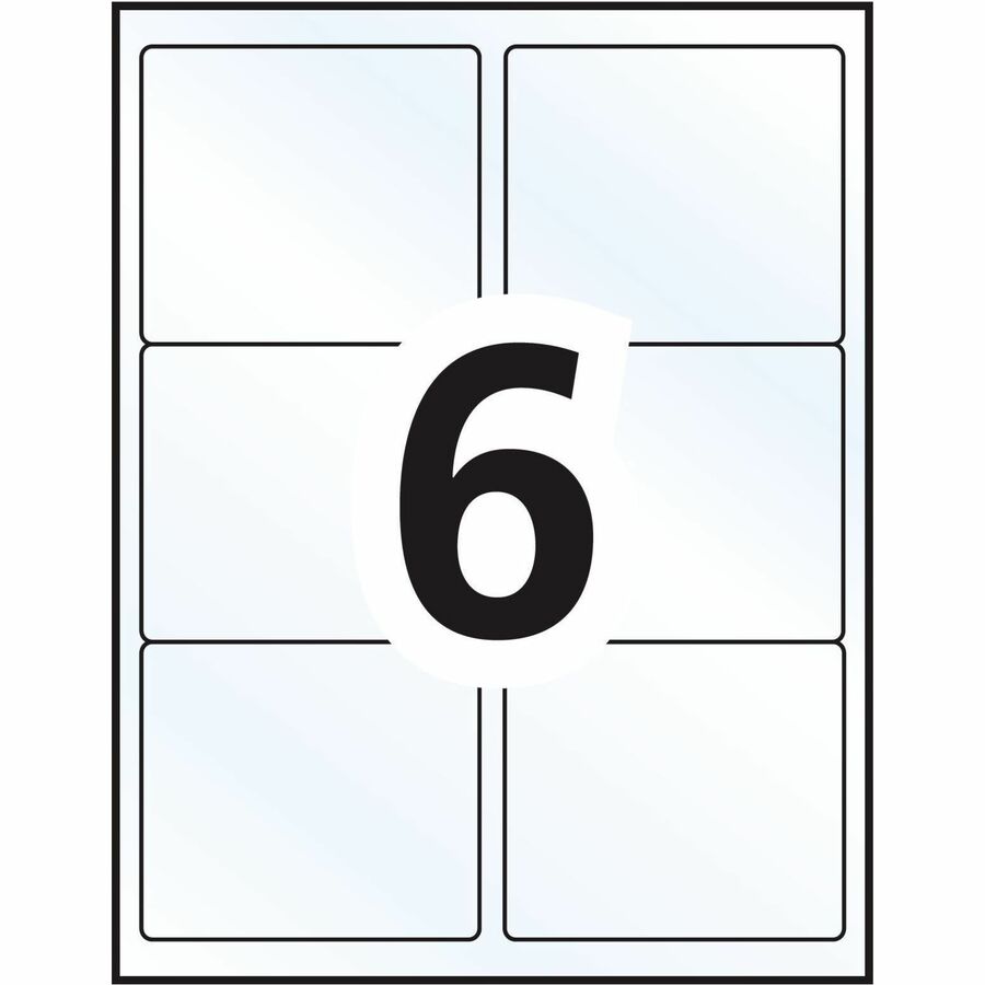 Avery&reg; Rectangle Clear Labels with Easy Peel&reg;3-1/3" x 4" , for Laser/Inkjet Printers - 7664