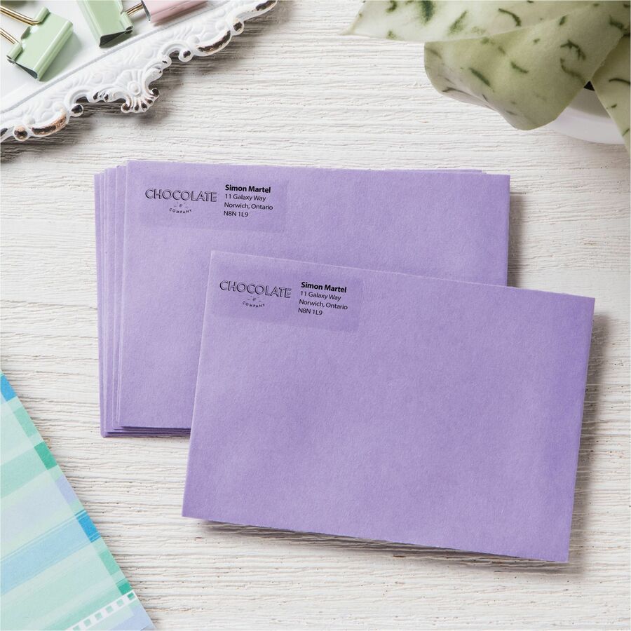 Avery&reg; Rectangle Clear Labels with Easy Peel&reg; 2/3" x 1-3/4" , for Laser/Inkjet Printers - 7668