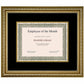 St. James&reg; Certificate/Diploma/Document Frame, 8.5x11" , Florentine Gold w/Double Mat Black/Gold, 83908