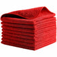 Rubbermaid Commercial r-40 Recycled Microfiber Cloths, 12"x12" , Red, 24-Pack