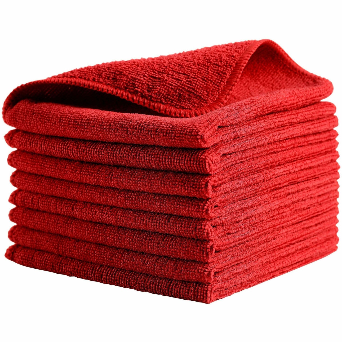 Rubbermaid Commercial r-40 Recycled Microfiber Cloths, 12"x12" , Red, 24-Pack