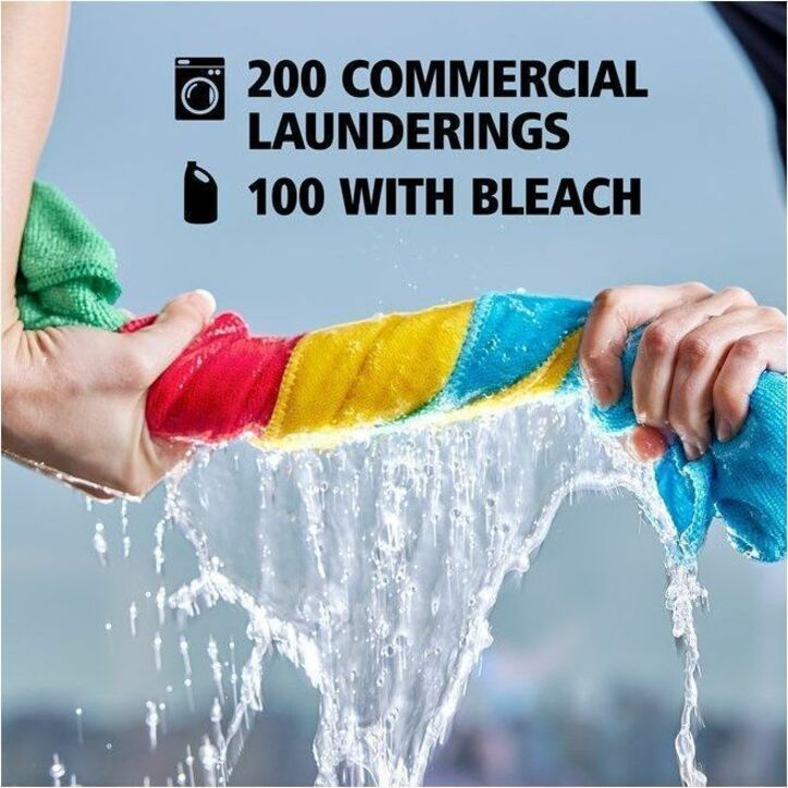 Rubbermaid Commercial r-40 Recycled Microfiber Cloths, 12"x12" , Red, 24-Pack - 1820577